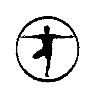 Yogiiza logo with a standing yoga pose inside a circle